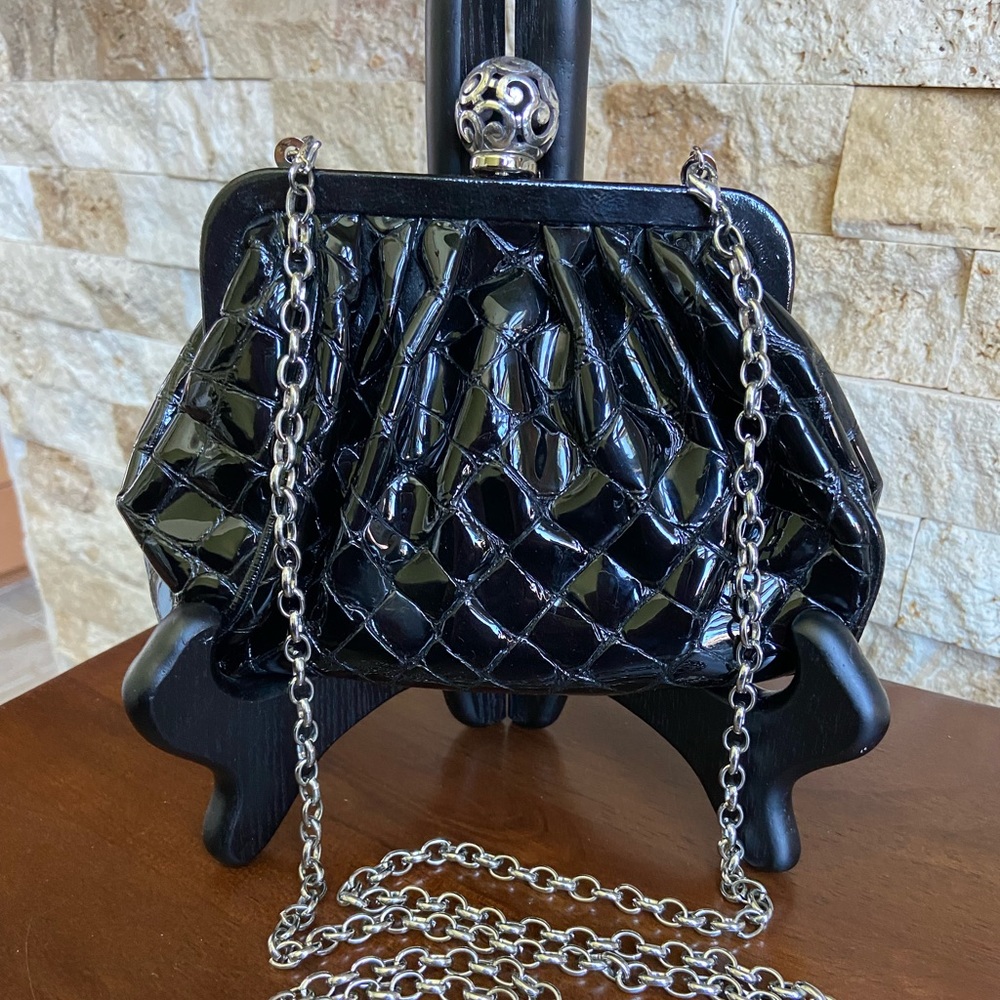 Brighton black patent handbag